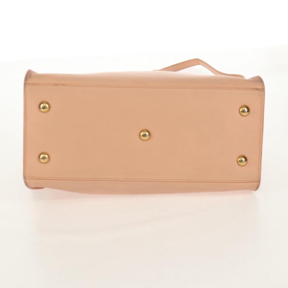 SAINT LAURENT Petit Kabas Hand Bag Leather 2way Pink Gold Auth bs31628 - Picture 7 of 16